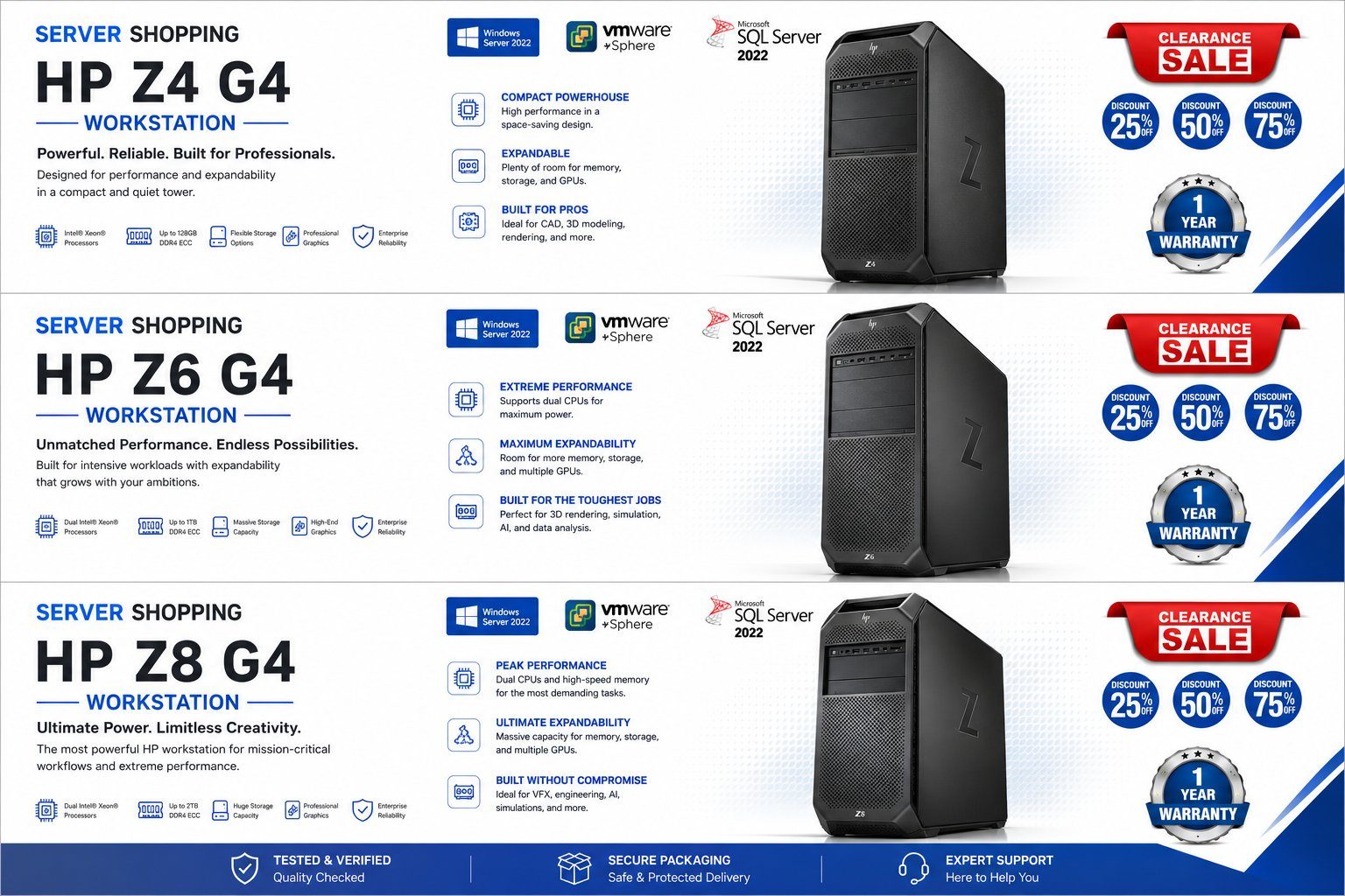 HP Z4, Z6 & Z8 G4 Workstations - ServerShopping